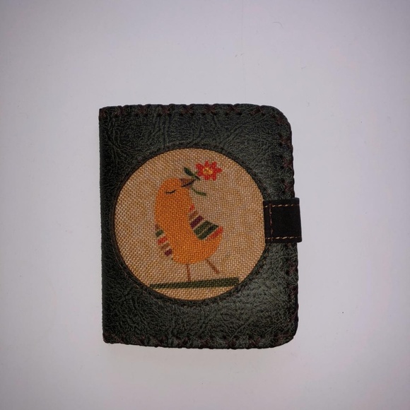 Handbags - "Bird" Suede Leather Handmade Wallet